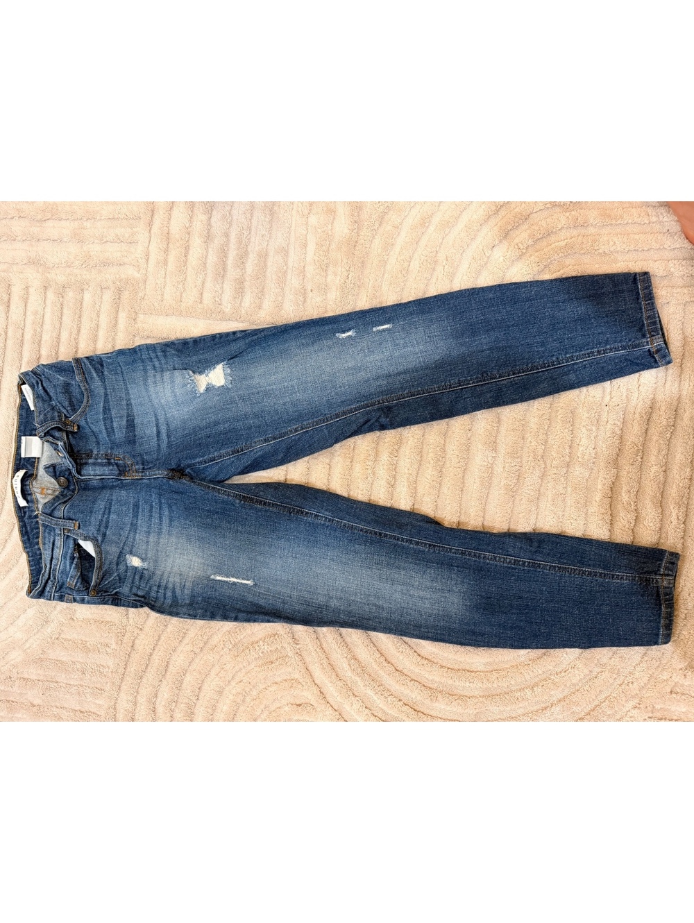 Eunina Mid Rise Destructed Skinny Jeans - Size 27